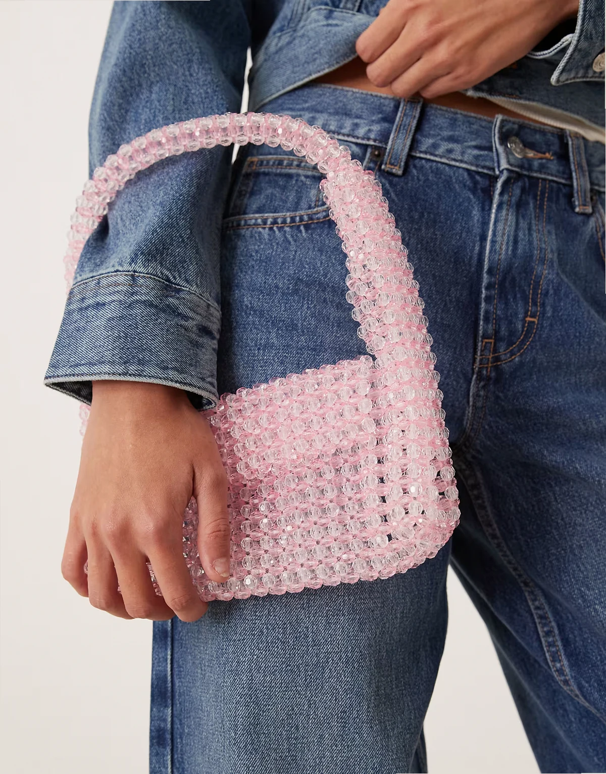 – Wonder – Tasche mit Perlenverzierung in Rosa