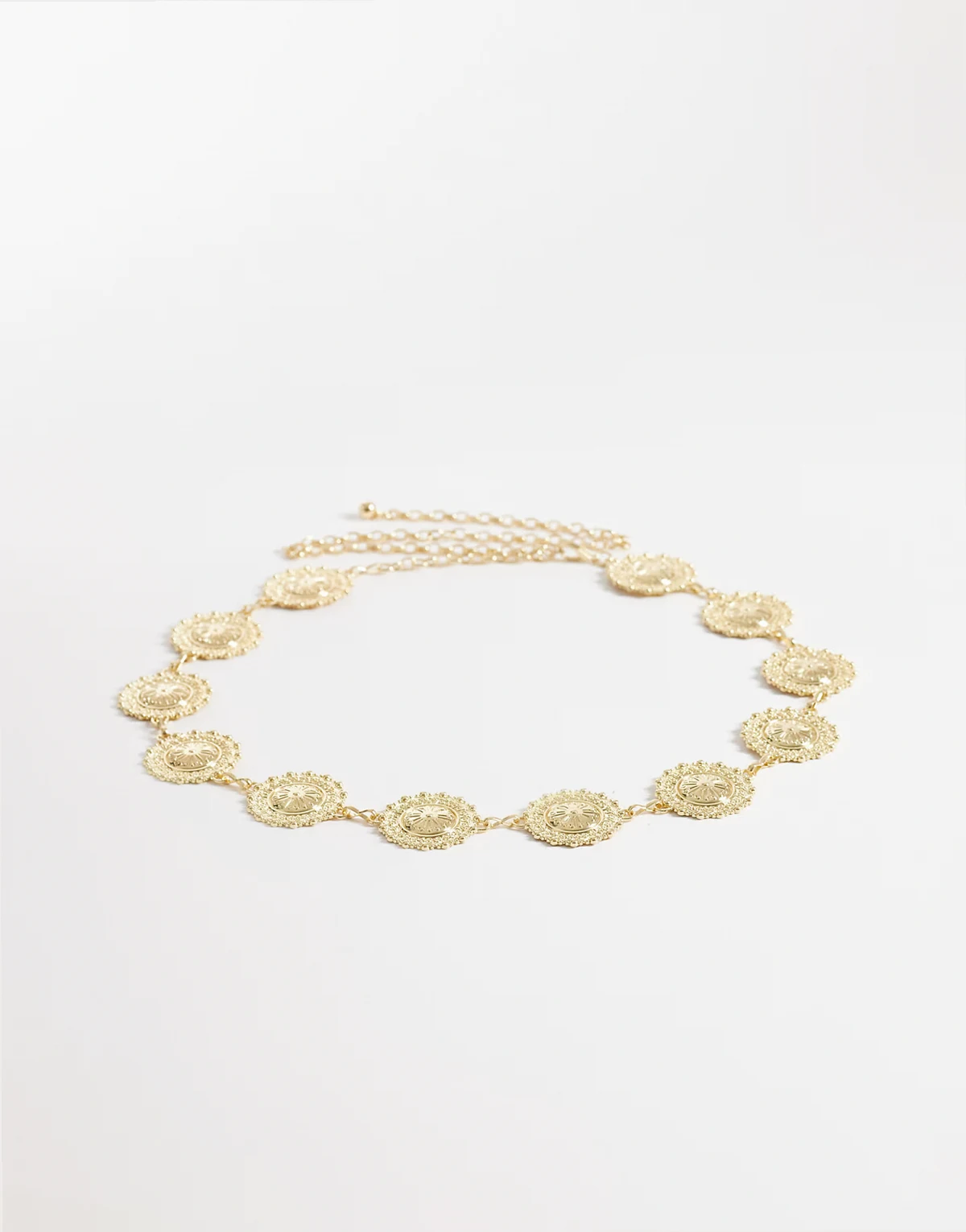 Curve – Pasek z dużymi dyskami w kolorze złotym