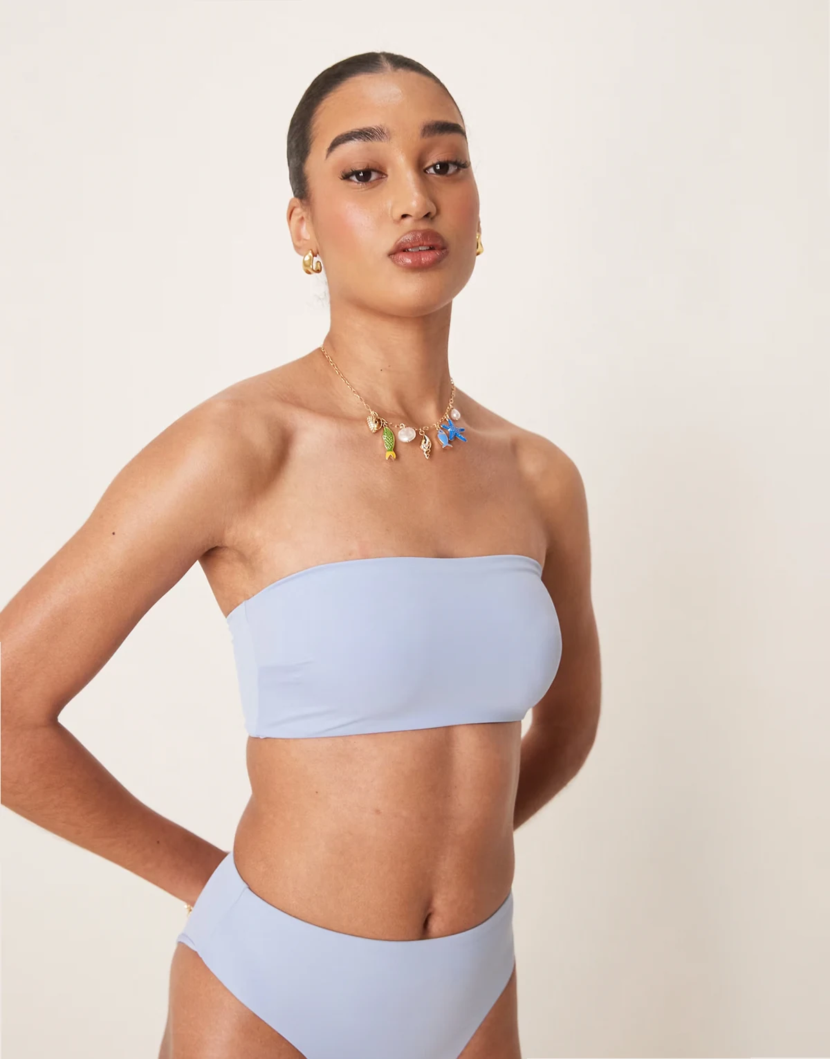 – Maya – Mix and Match – Trägerloses, elegantes Bikinioberteil in Blau