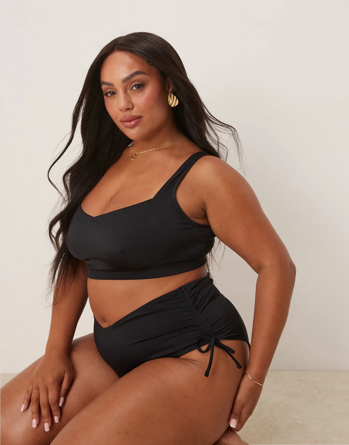 ASOS DESIGN Curve – Maya – Czarna góra od bikini