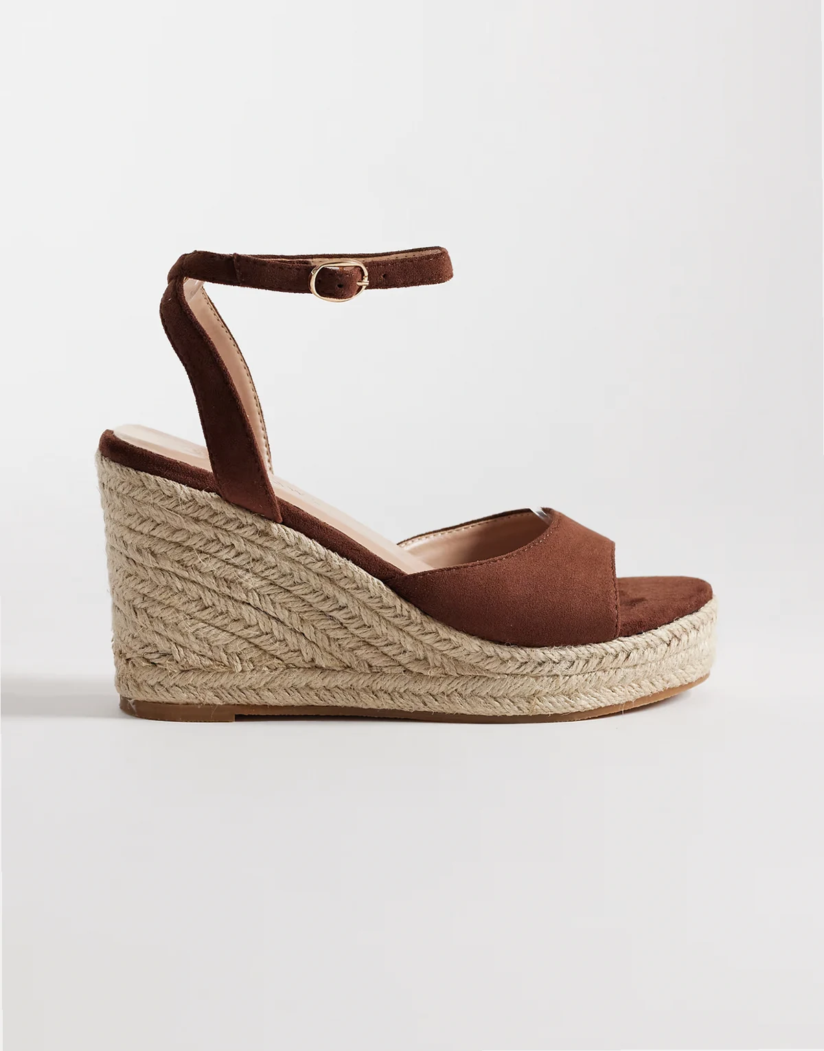 – Espadrilles in Braun mit Keilabsatz