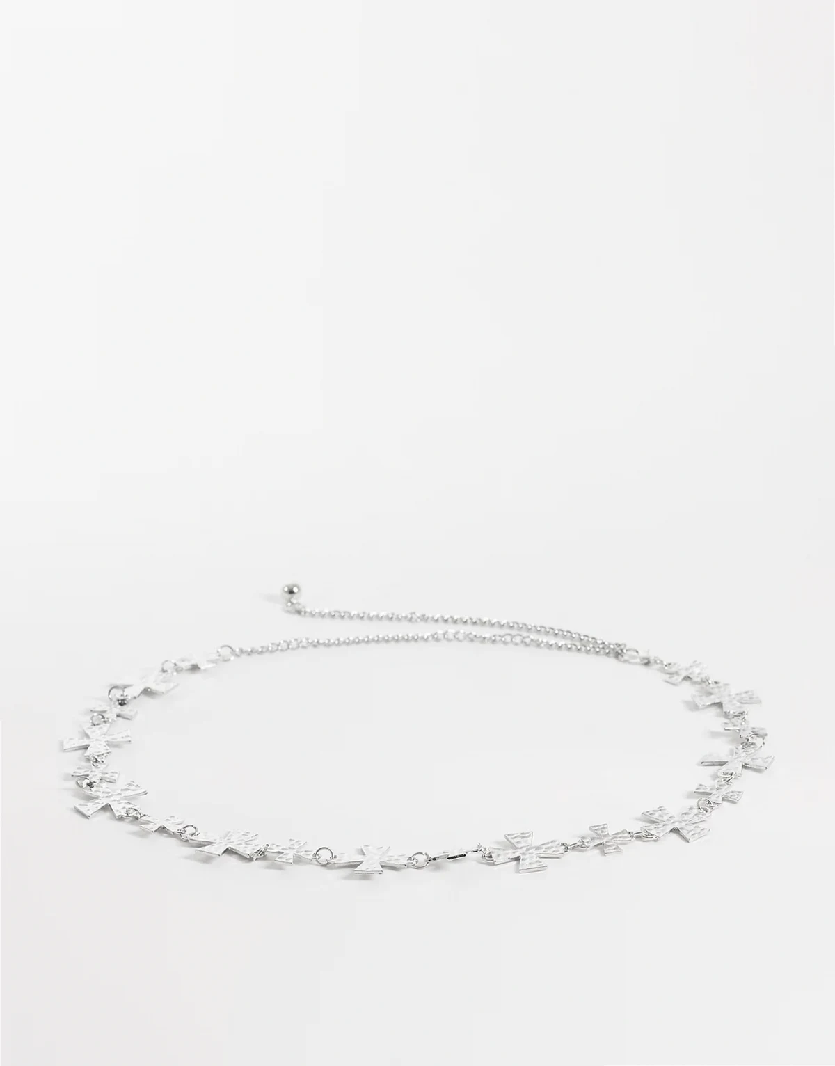 chain belt with crosses in silver