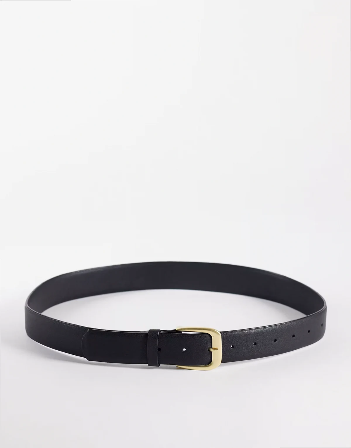 – Hüft- und Taillengürtel in Schwarz mit Schnalle in Altgoldoptik