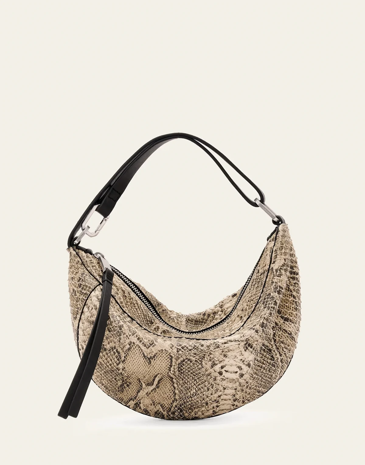 Luna micro shoulder bag in snake print
