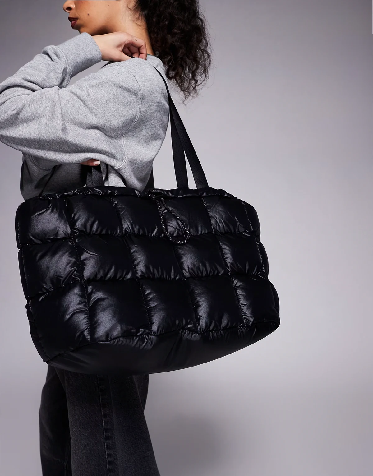 NSW puffer 2.0 tote in black