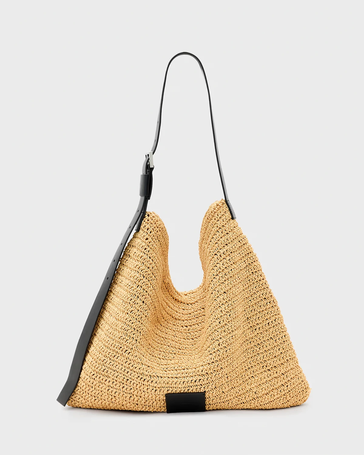 – Asha – Lässige Schultertasche aus Bast in Natur