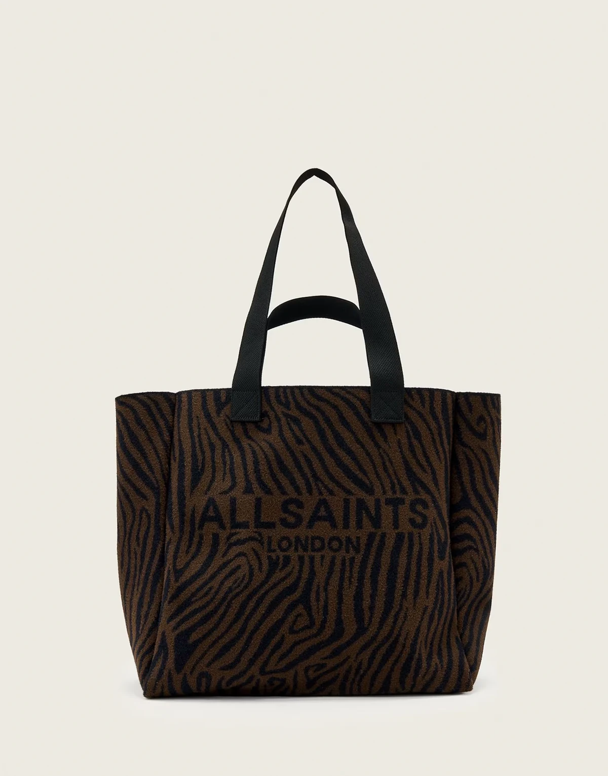 Izzy zebra tote bag in brown