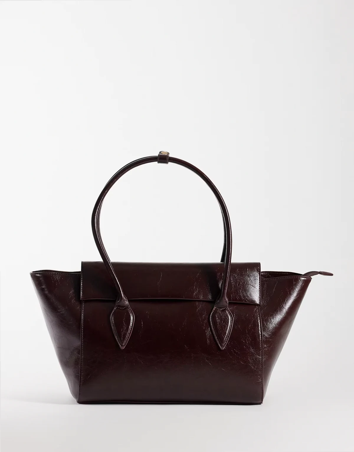 – Strukturierte, extragroße Tragetasche in Burgunderrot