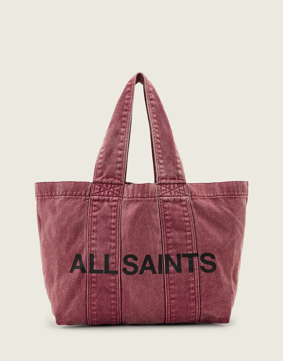 izzy denim logo tote bag in raspberry pink