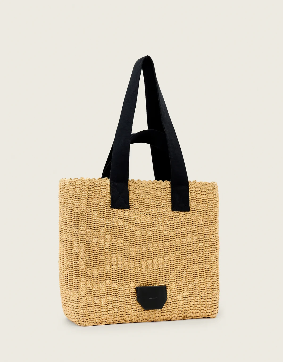 – Izzy – Torba typu tote z rafii w naturalnym kolorze