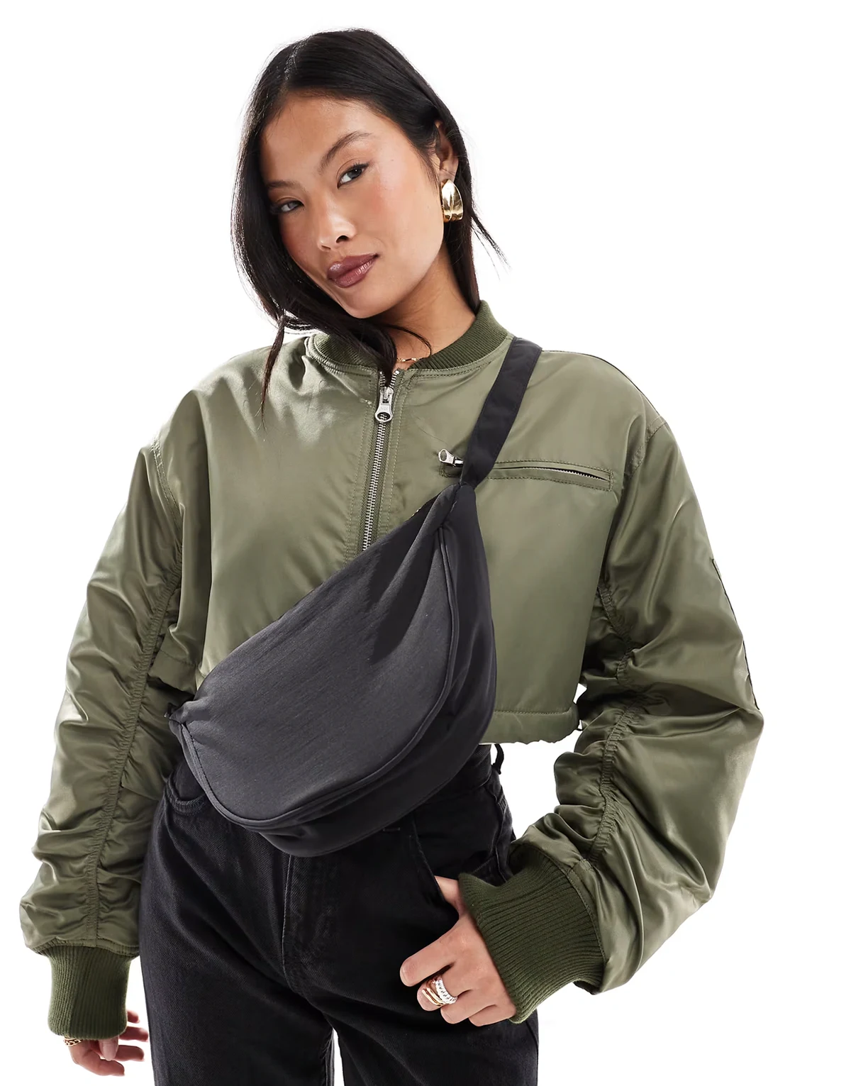 – Schwarze Gürteltasche