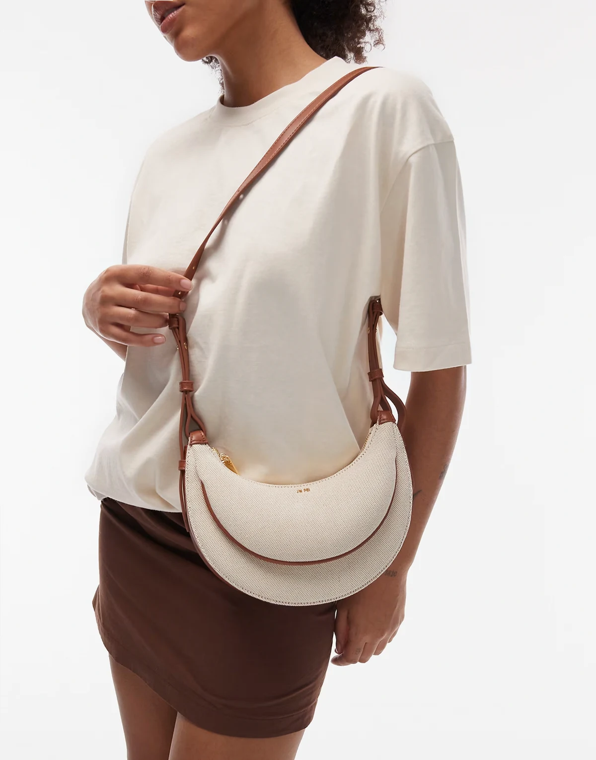 Sharon crossbody bag in natural canvas