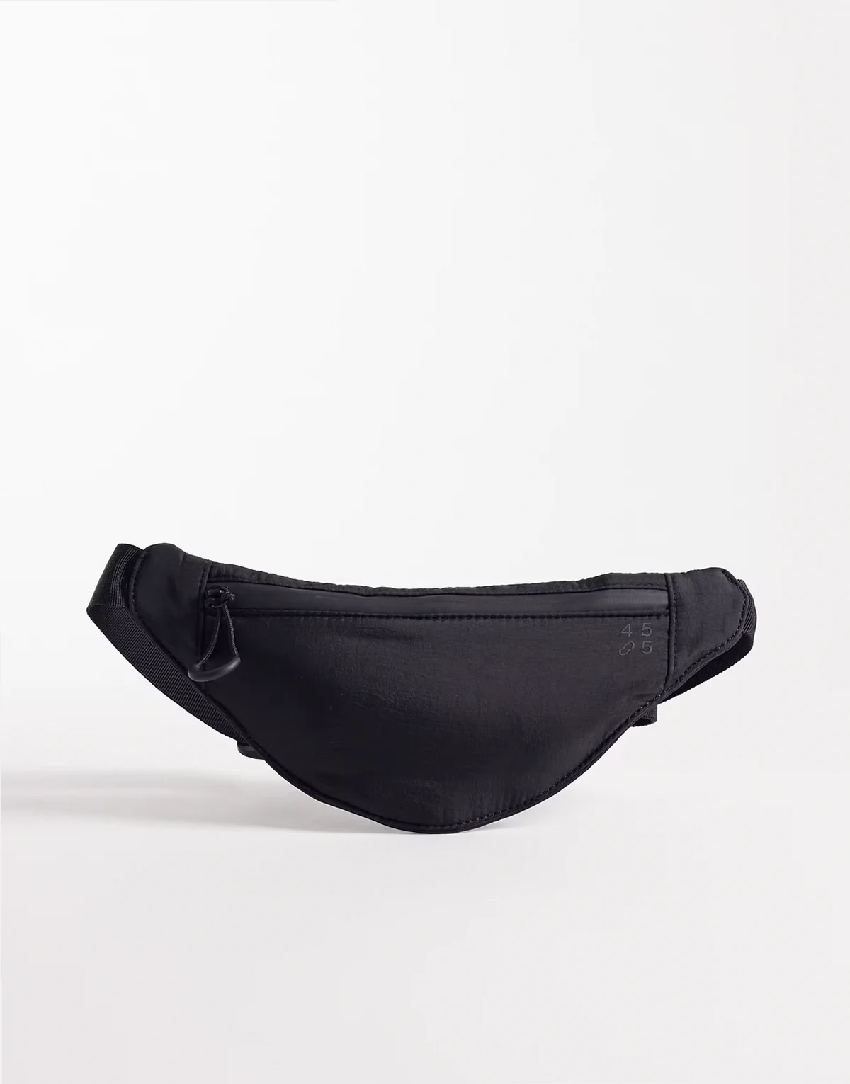 running belt with internal pocket and key clip in black