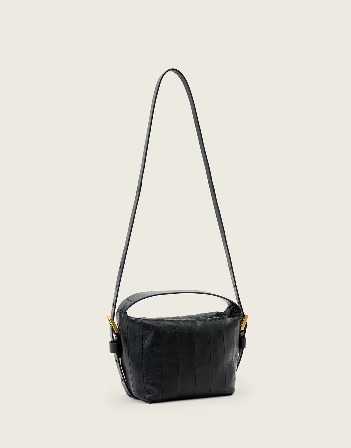 Vega paneled leather purse in black