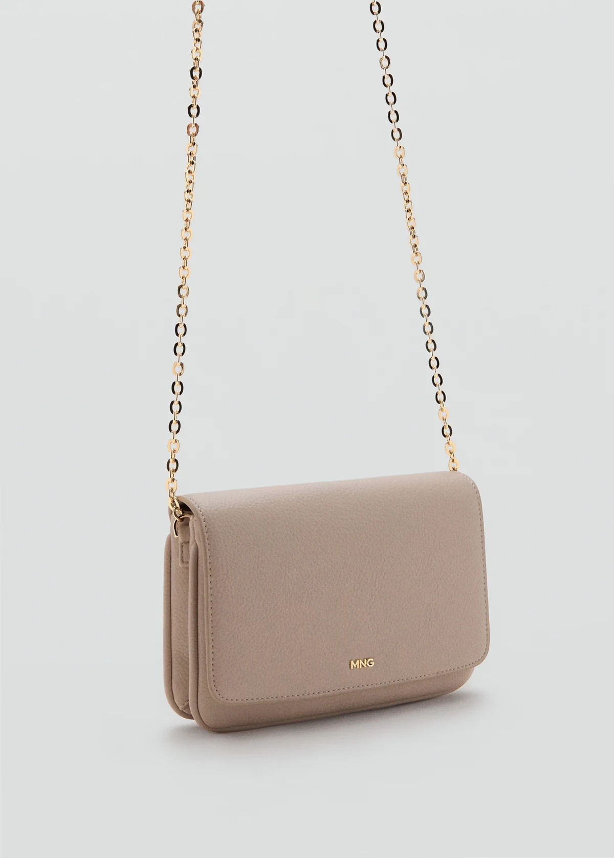 – Klassische Umhängetasche in Hellbeige