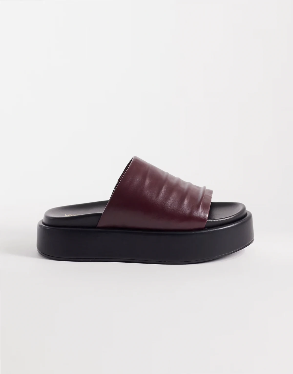flatform slides in burgundy
