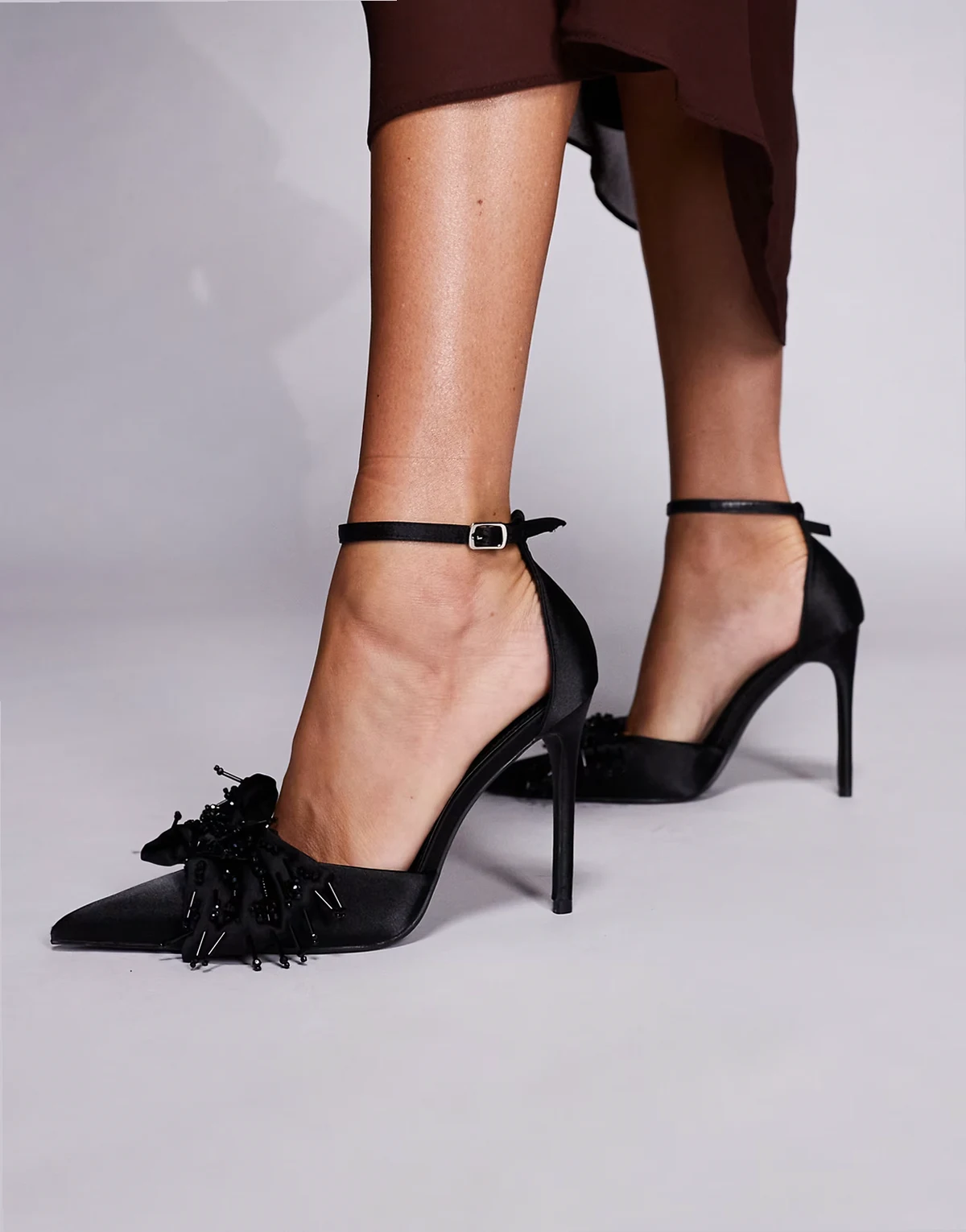 – Verde – High Heels in Schwarz mit Schleifen-Detail
