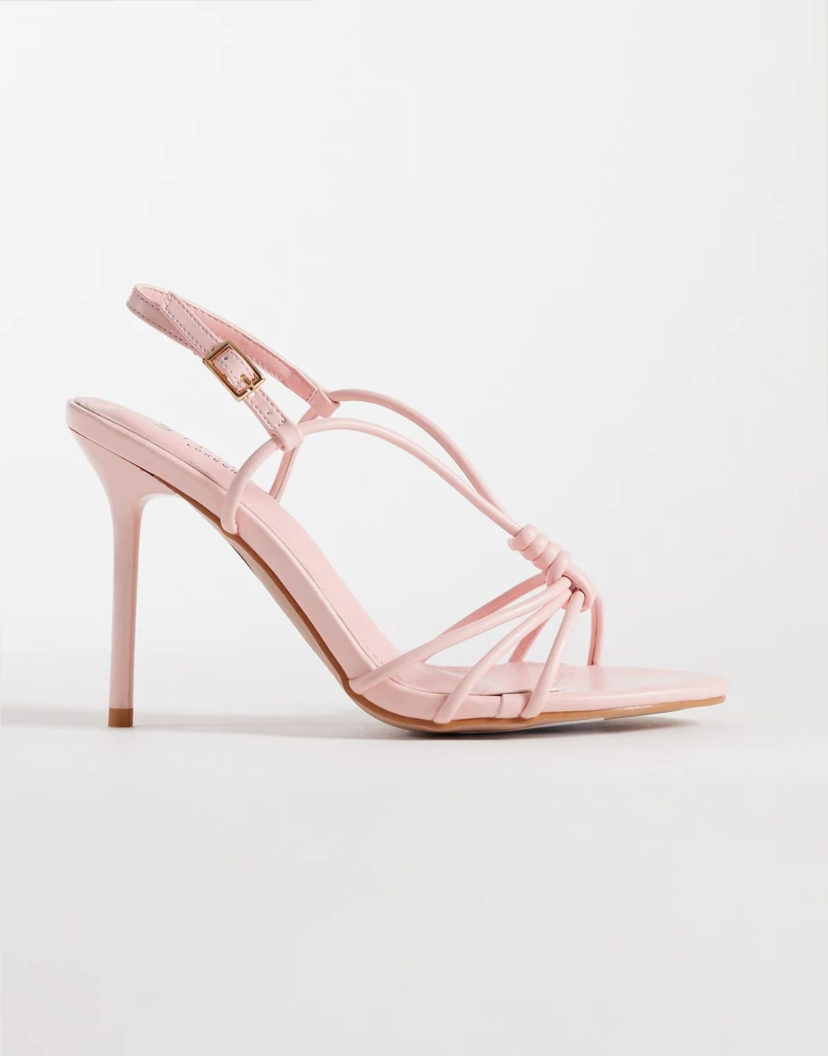 Simmi London Wide Fit – Nina – Różowe sandały na obcasie z paskami