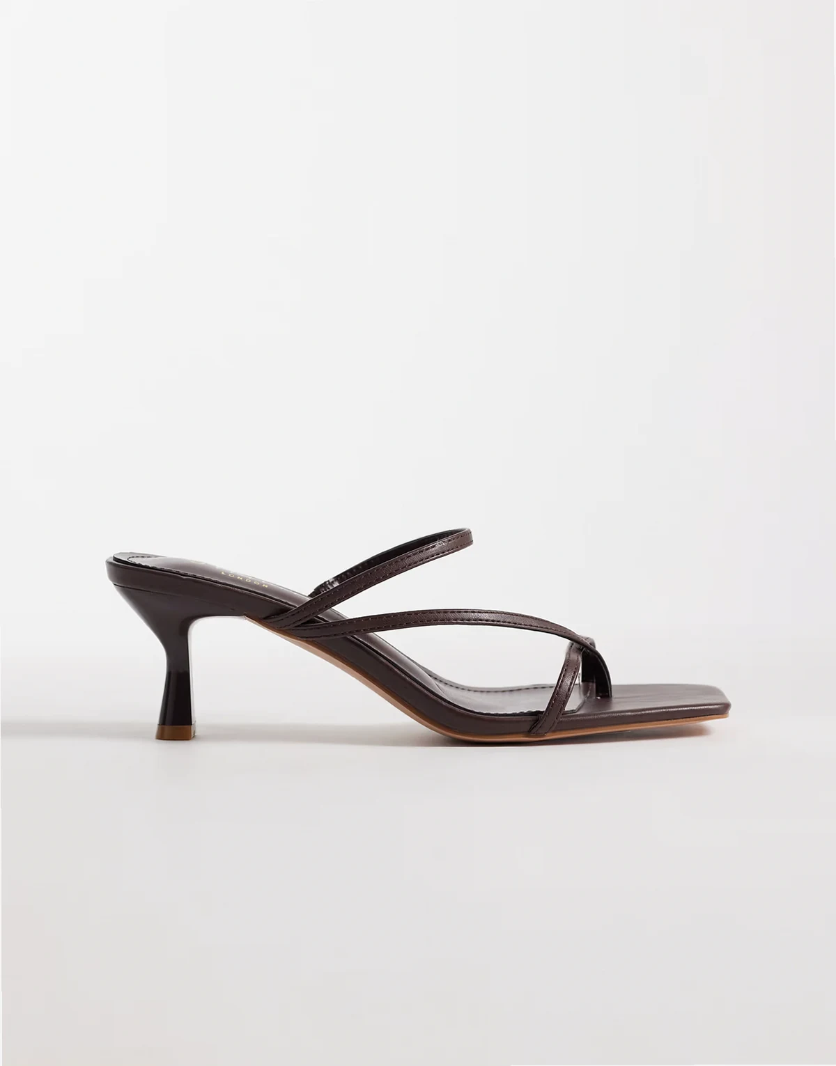 Simmi London Zarah kitten heeled mule sandals in chocolate
