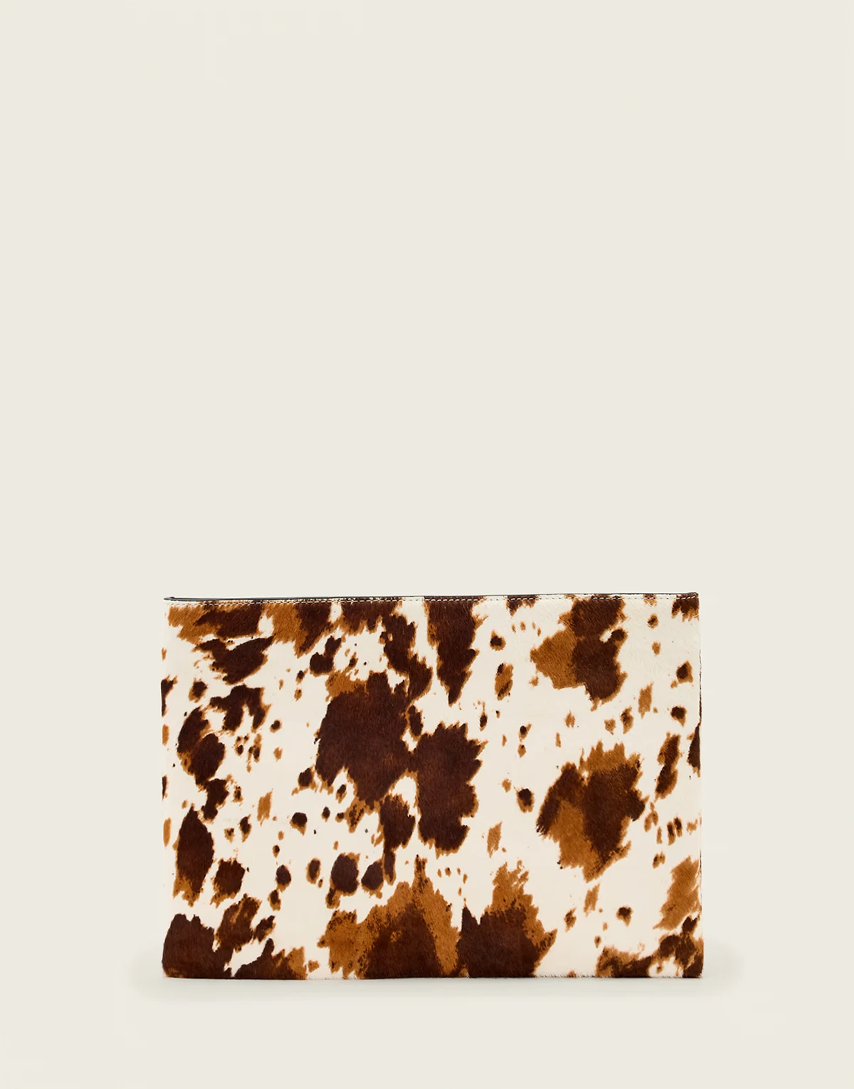 bettina cowhide clutch purse in cream