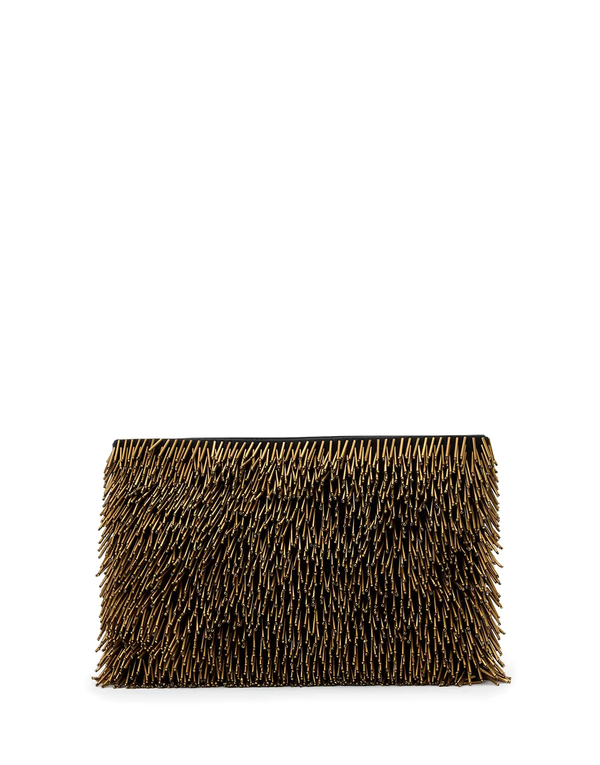 – Bettina – Clutch-Tasche in Goldoptik mit Perlen