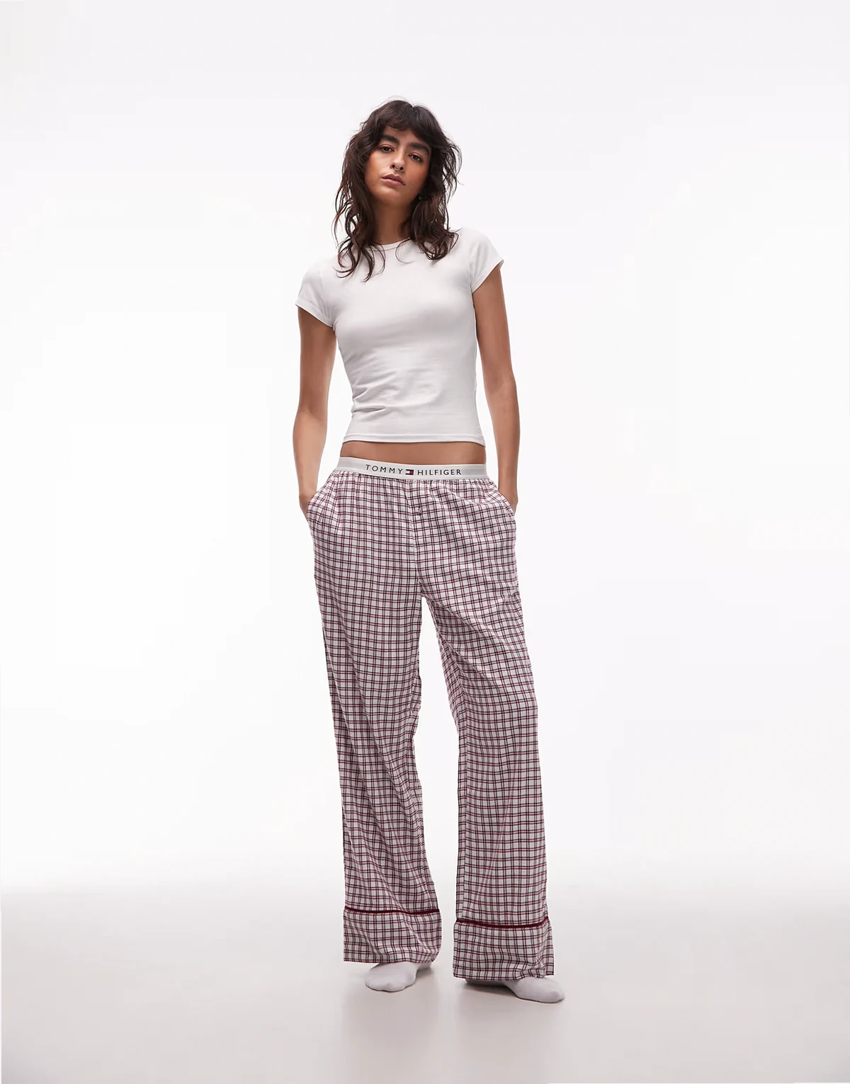 – Pyjama-Hose mit rotem Vichy-Karo