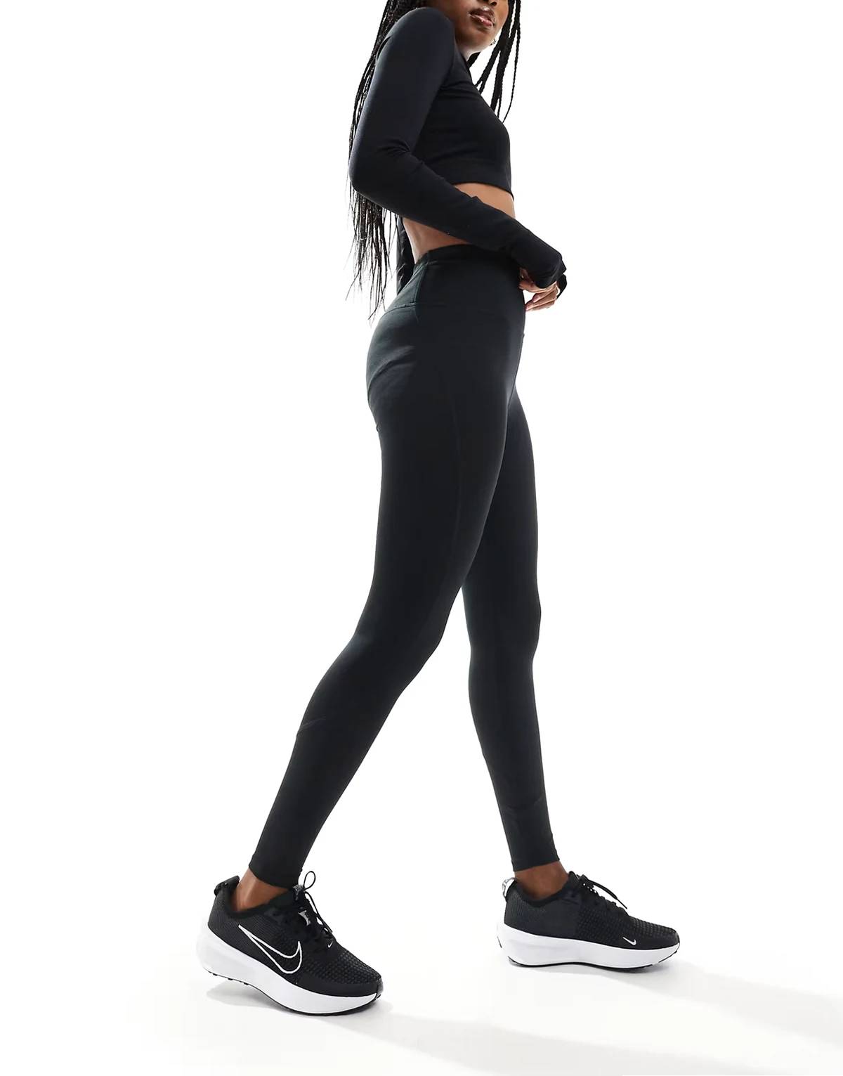 Icon active bum sculpt high waist gym leggings with inner pocket in black