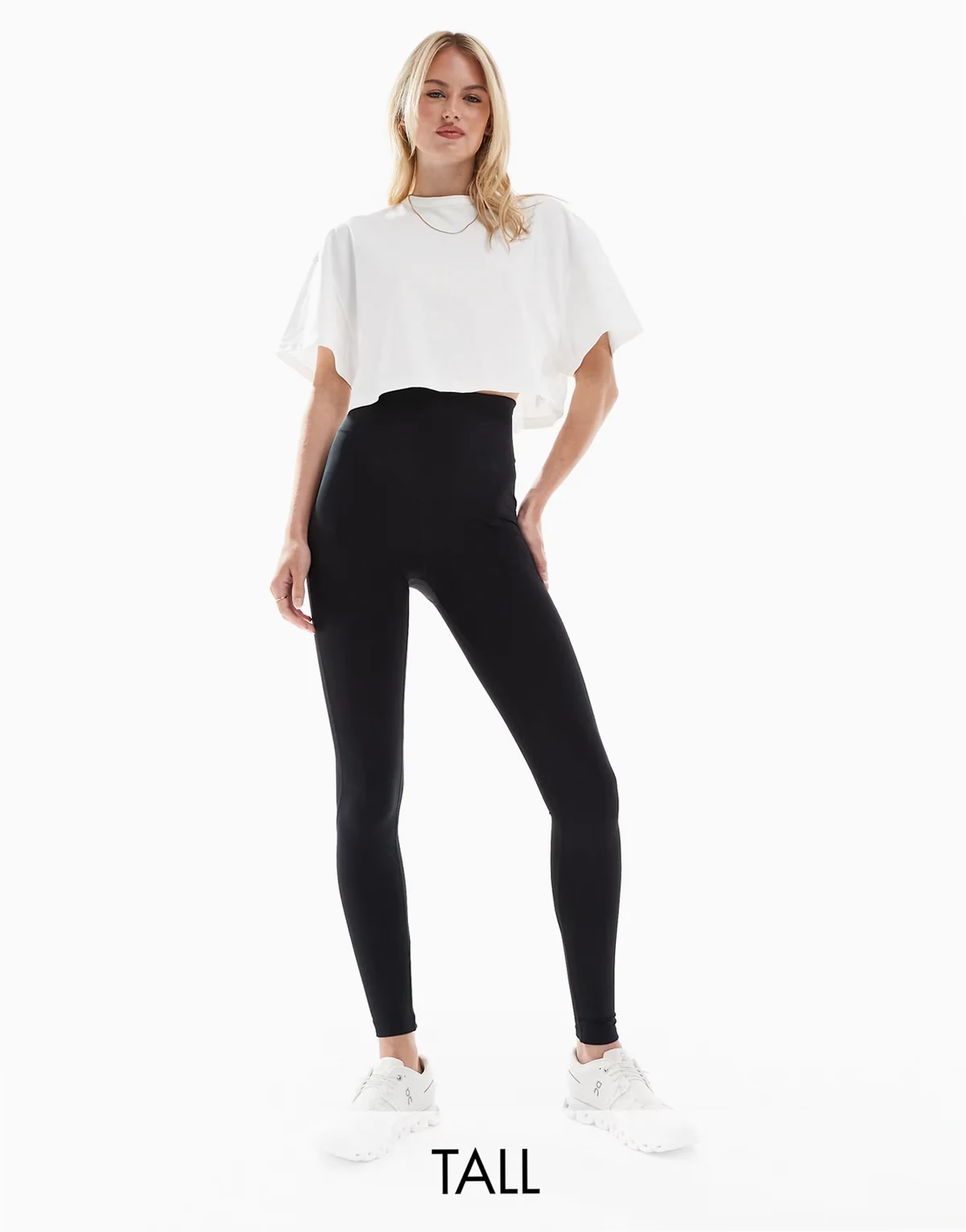 Tall Icon active bum sculpt high waist gym leggings with inner pocket in black