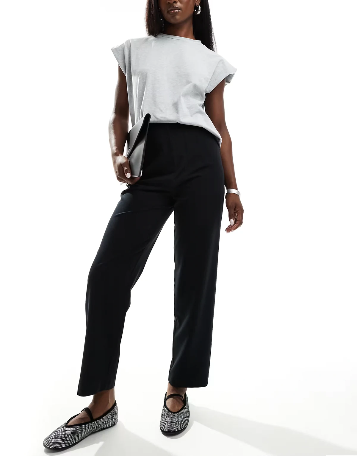 – Basic-Zigarettenhose in Schwarz