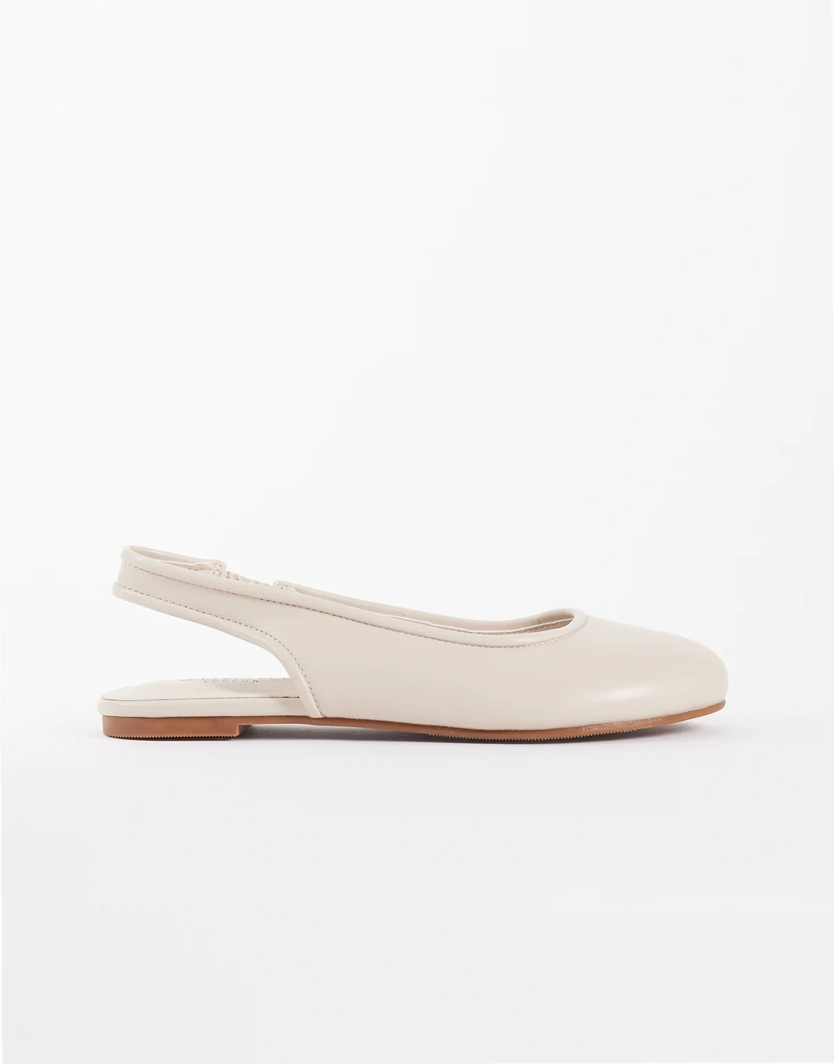 Simmi London Wide Fit – Avry – Ballerinas in Steinbeige mit Fersenriemen