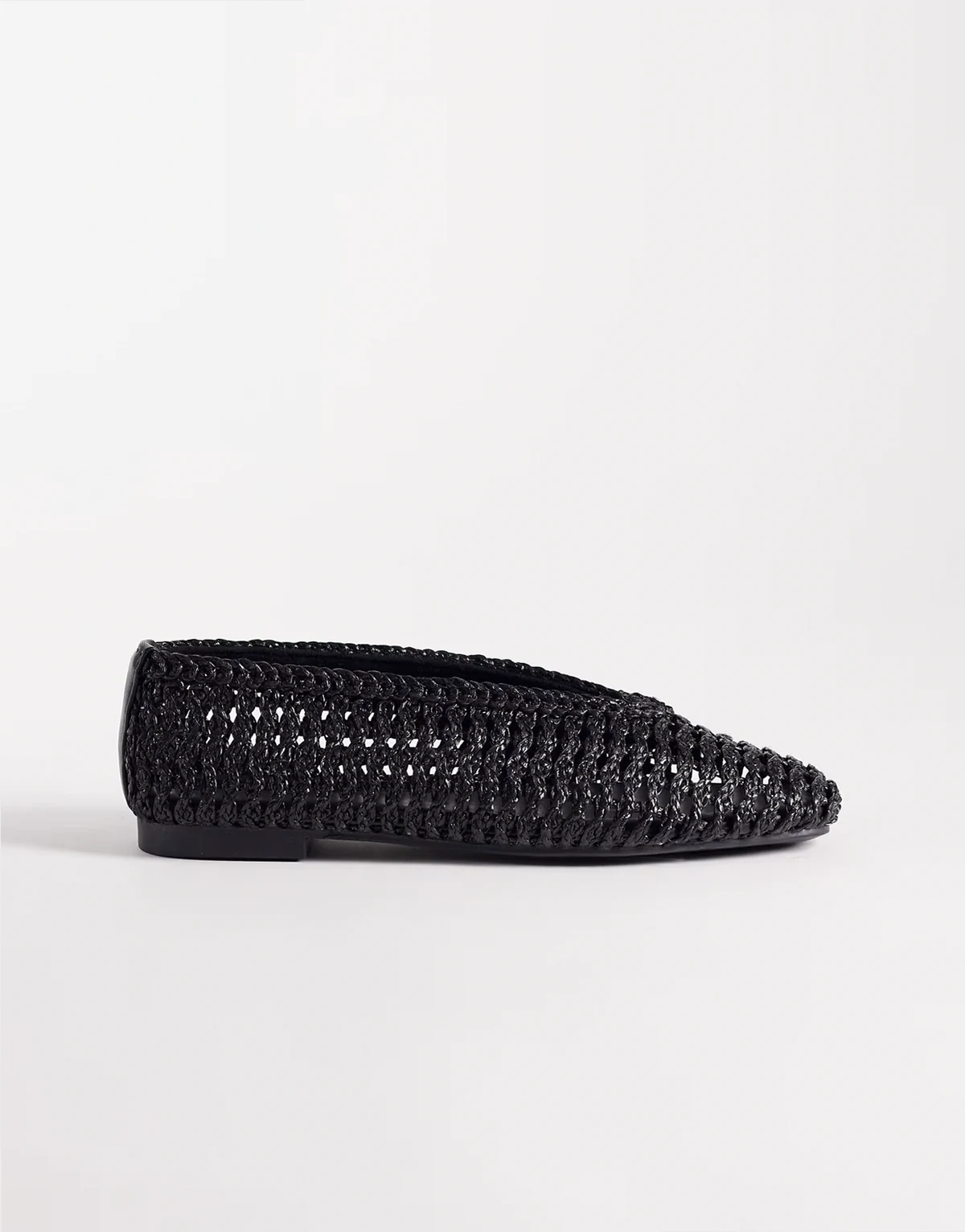 – Lioness – Gewebte Ballerinas in Schwarz