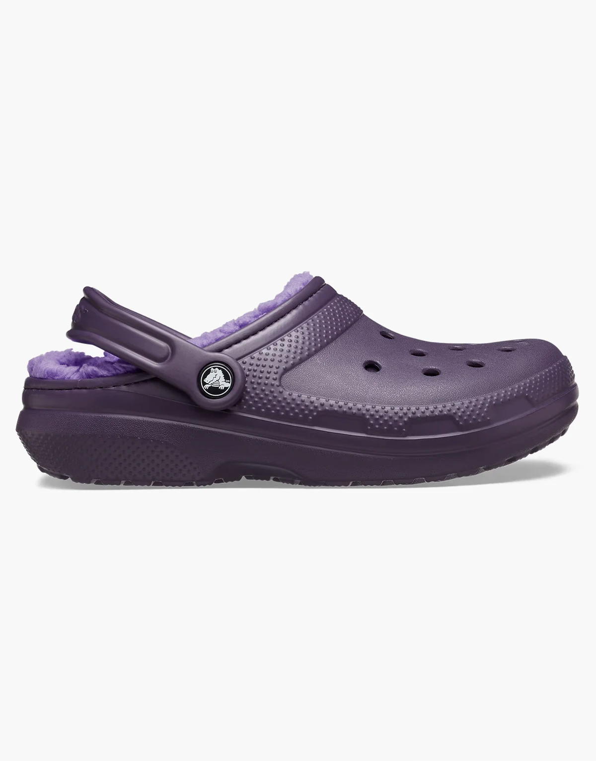 – Classic – Clog in dunklem Iris-Lila mit Fleecefutter