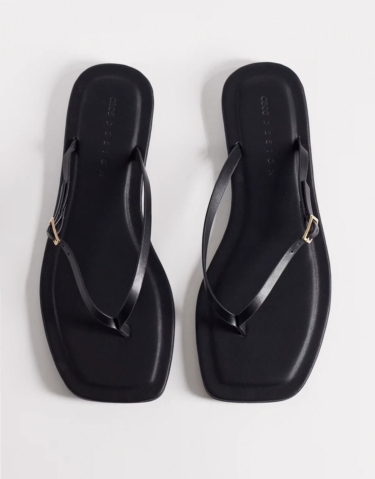 – Fitz – Schmale Riemchensandalen in Schwarz