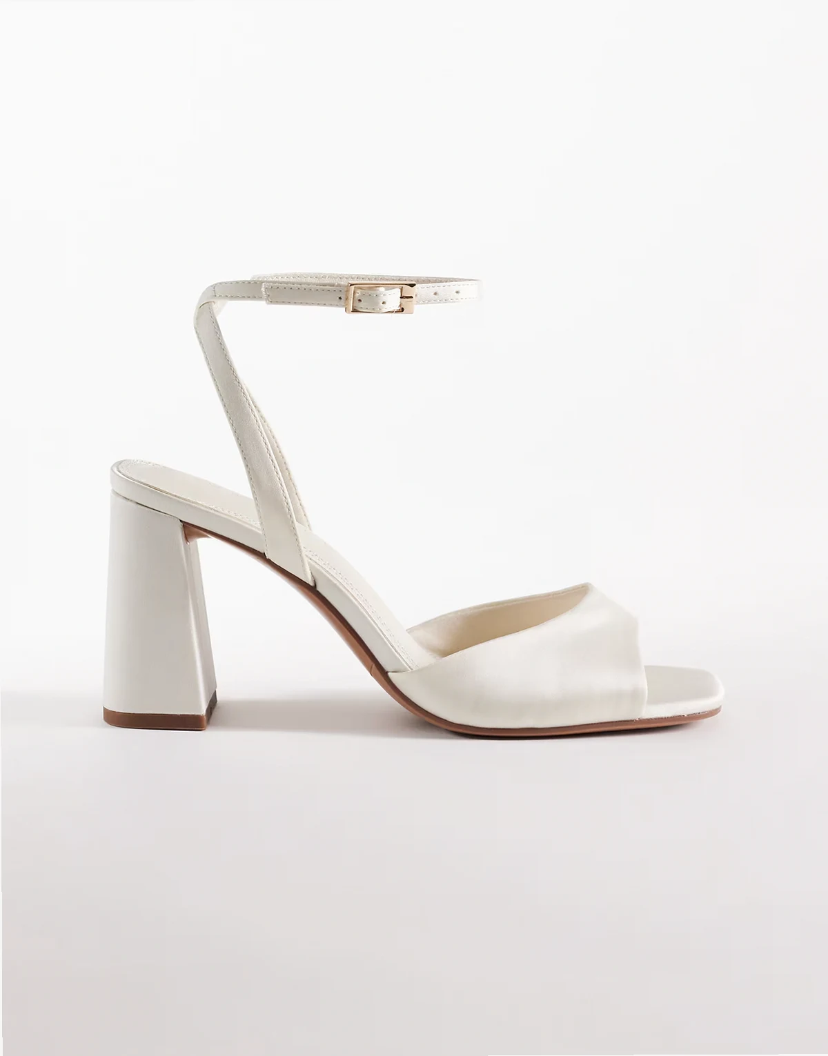 Honour barely there mid block heel sandals in ivory