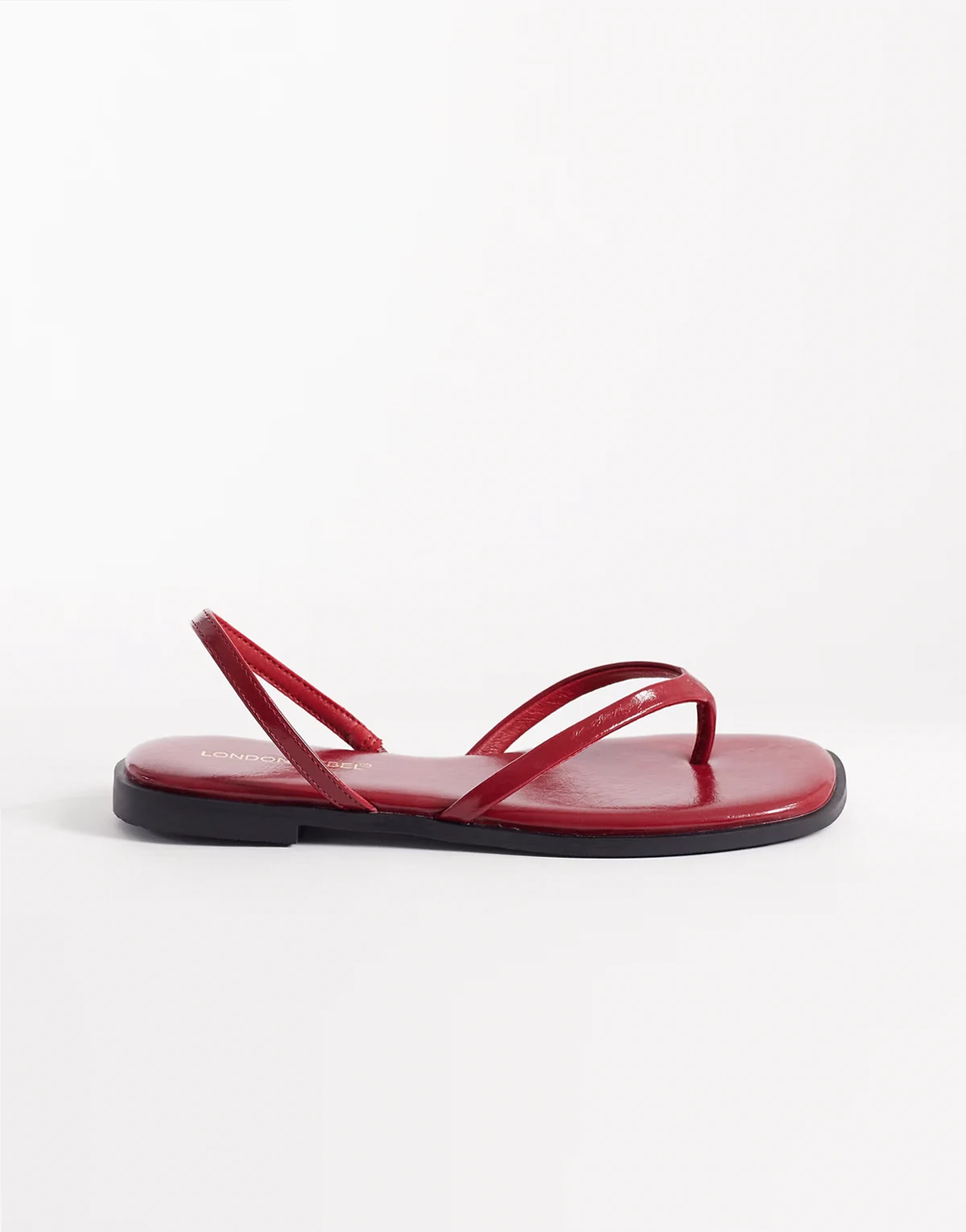 – Florie – Flache Sandalen in Burgunderrot