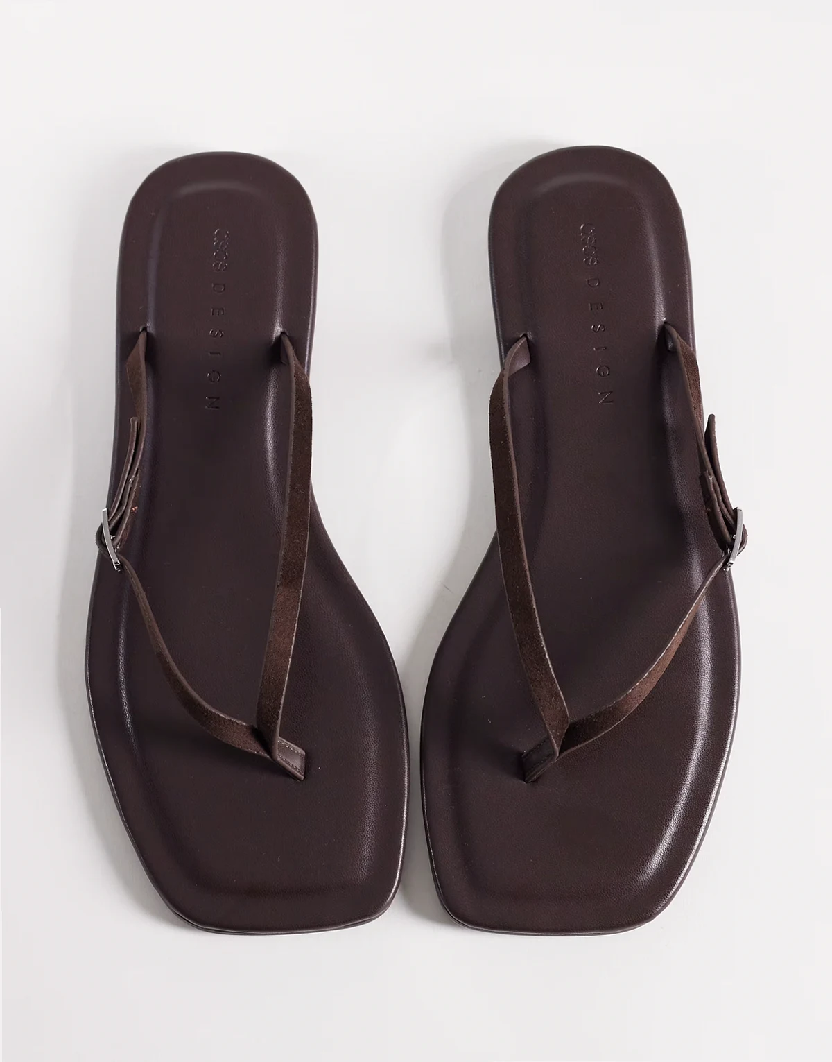 – Fitz – Schmale Riemchensandalen in Schokobraun