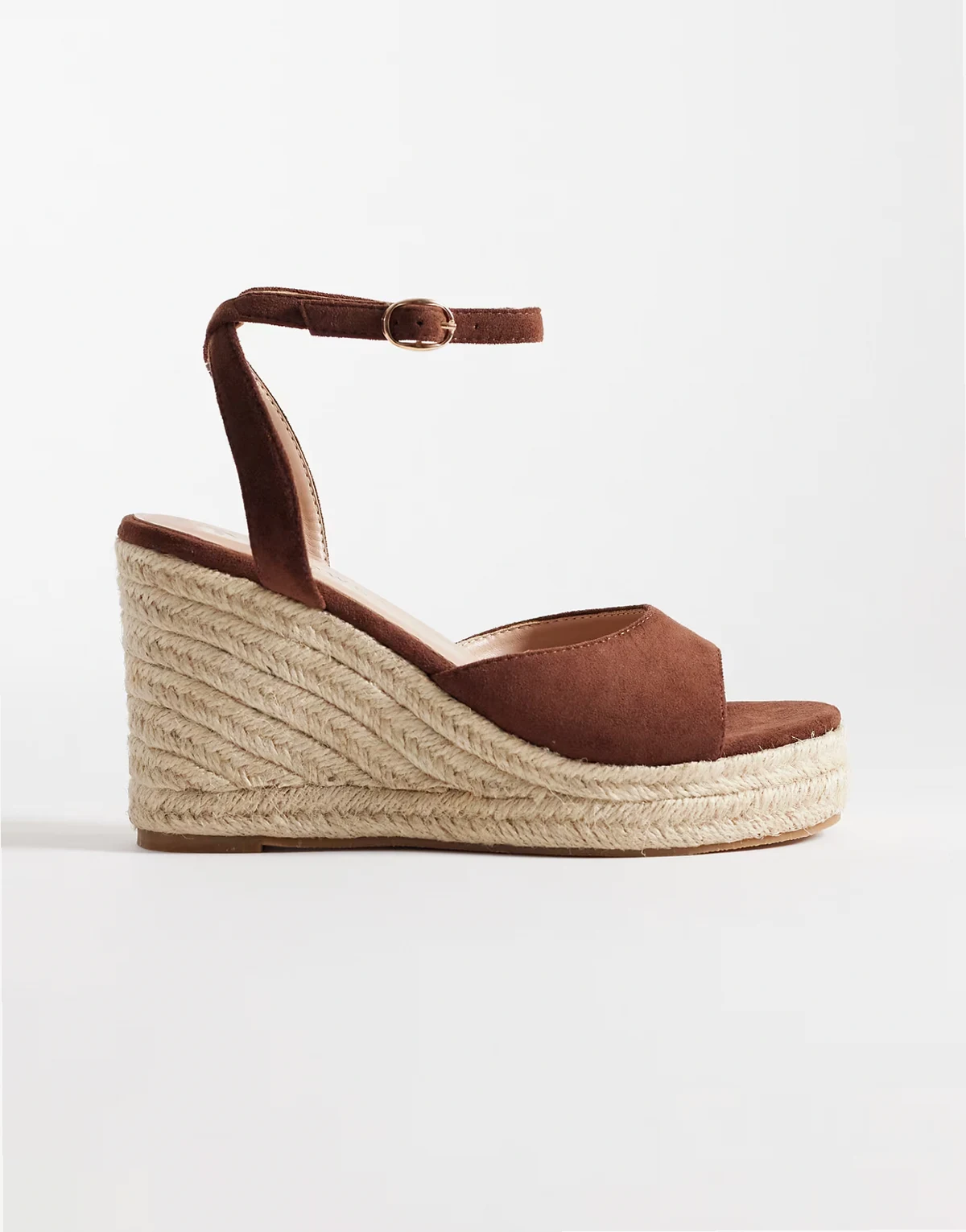 espadrille wedge sandals in brown