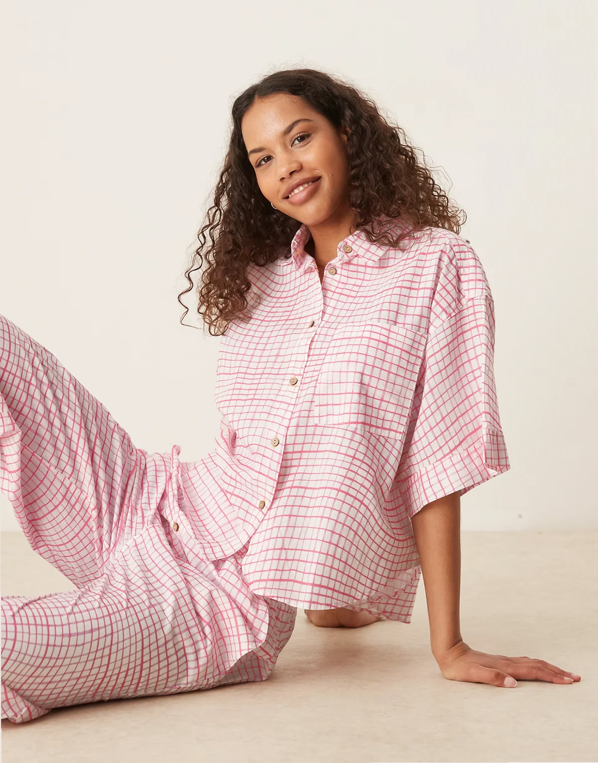 summer sleeper pajama set in strawberry shortcake