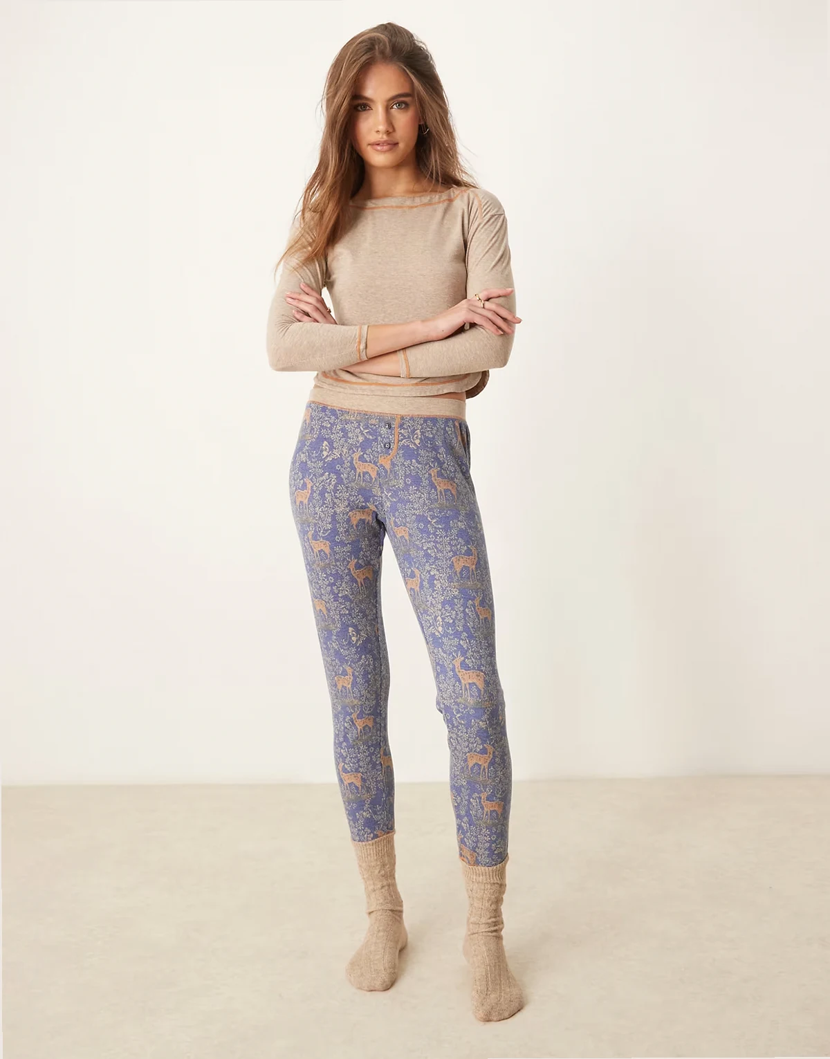 chill evening fairisle pajamas in midnight
