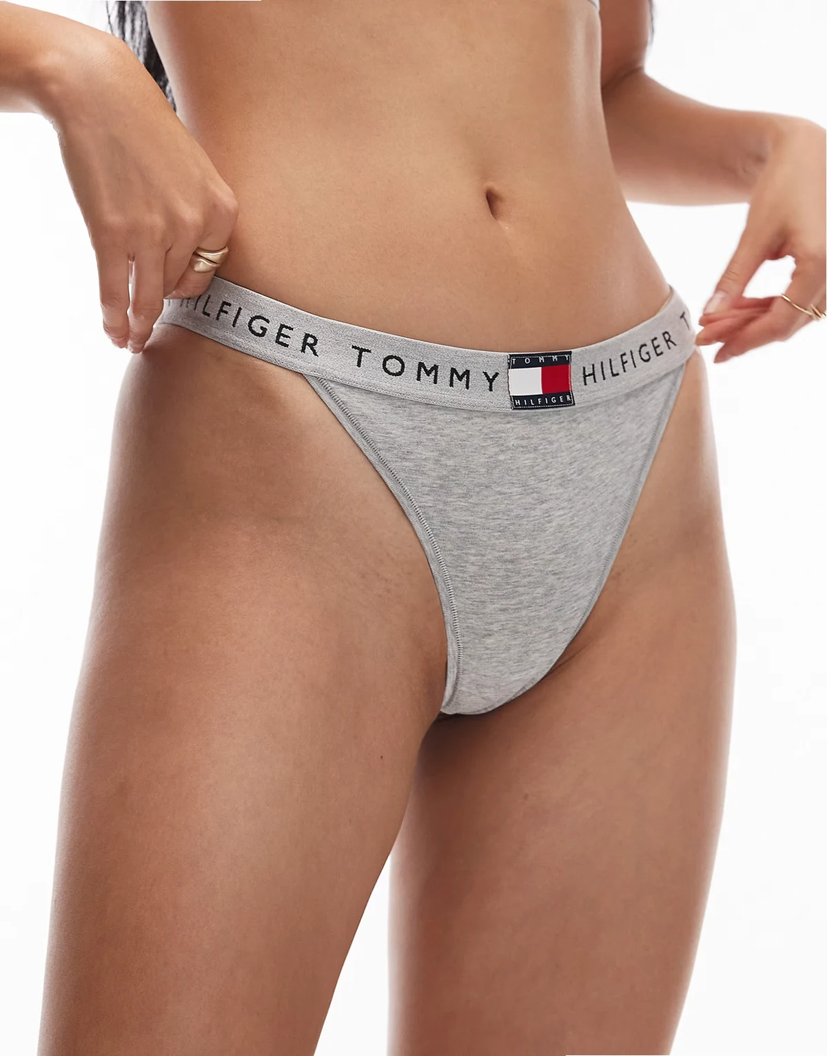 – Heritage – Tanga in hellem Heidegrau mit klassischem Logo