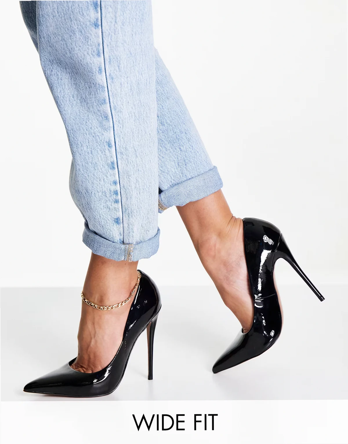 – Passion – Pumps in Schwarz mit Stiletto-Absatz, weite Passform