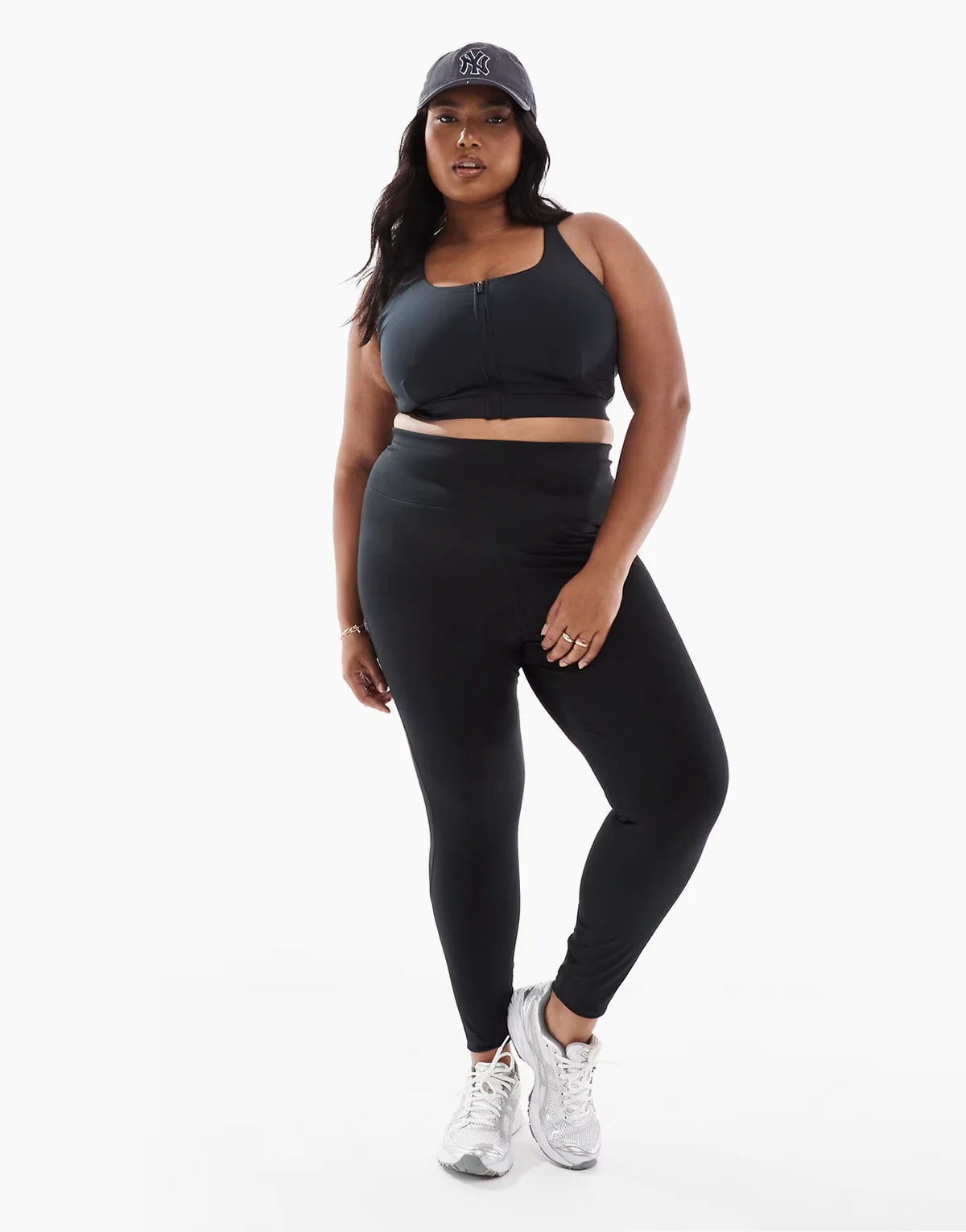 Curve – Icon Active – Modelujące czarne legginsy sportowe z podwyższonym stanem i wewnętrzną kieszenią