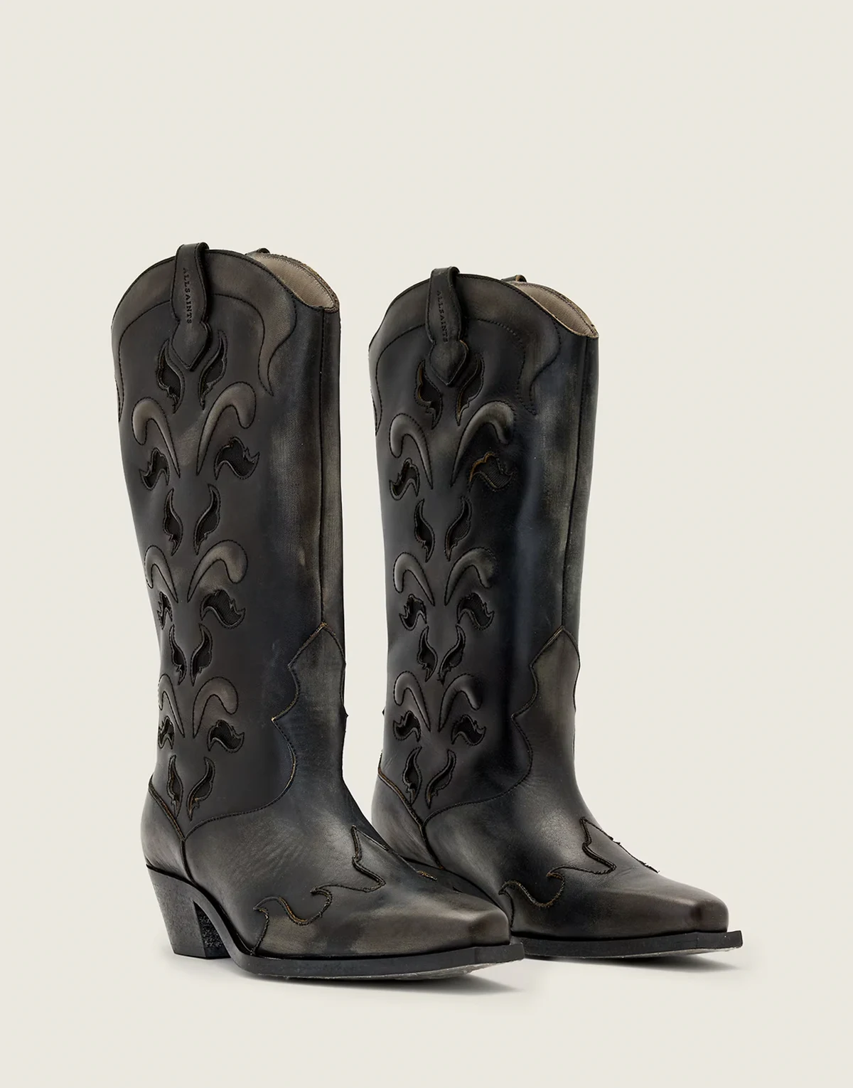dolly cowboy boots in dark brown