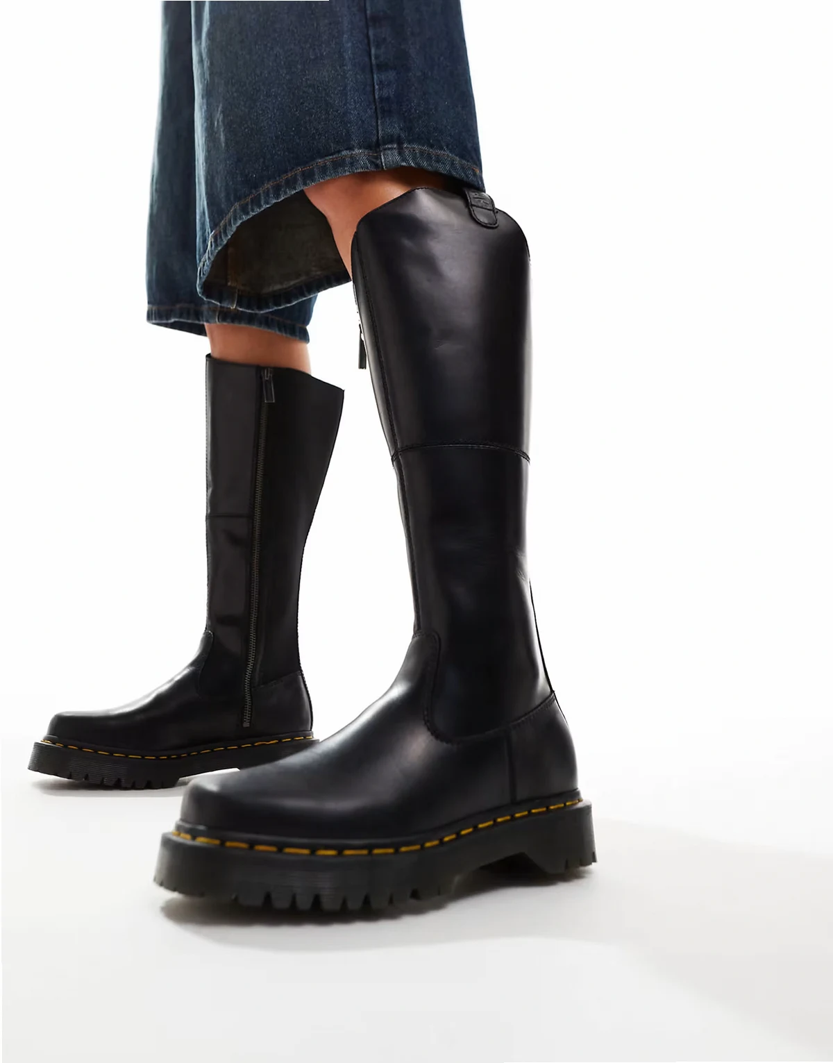 Amaayah knee high boots in black