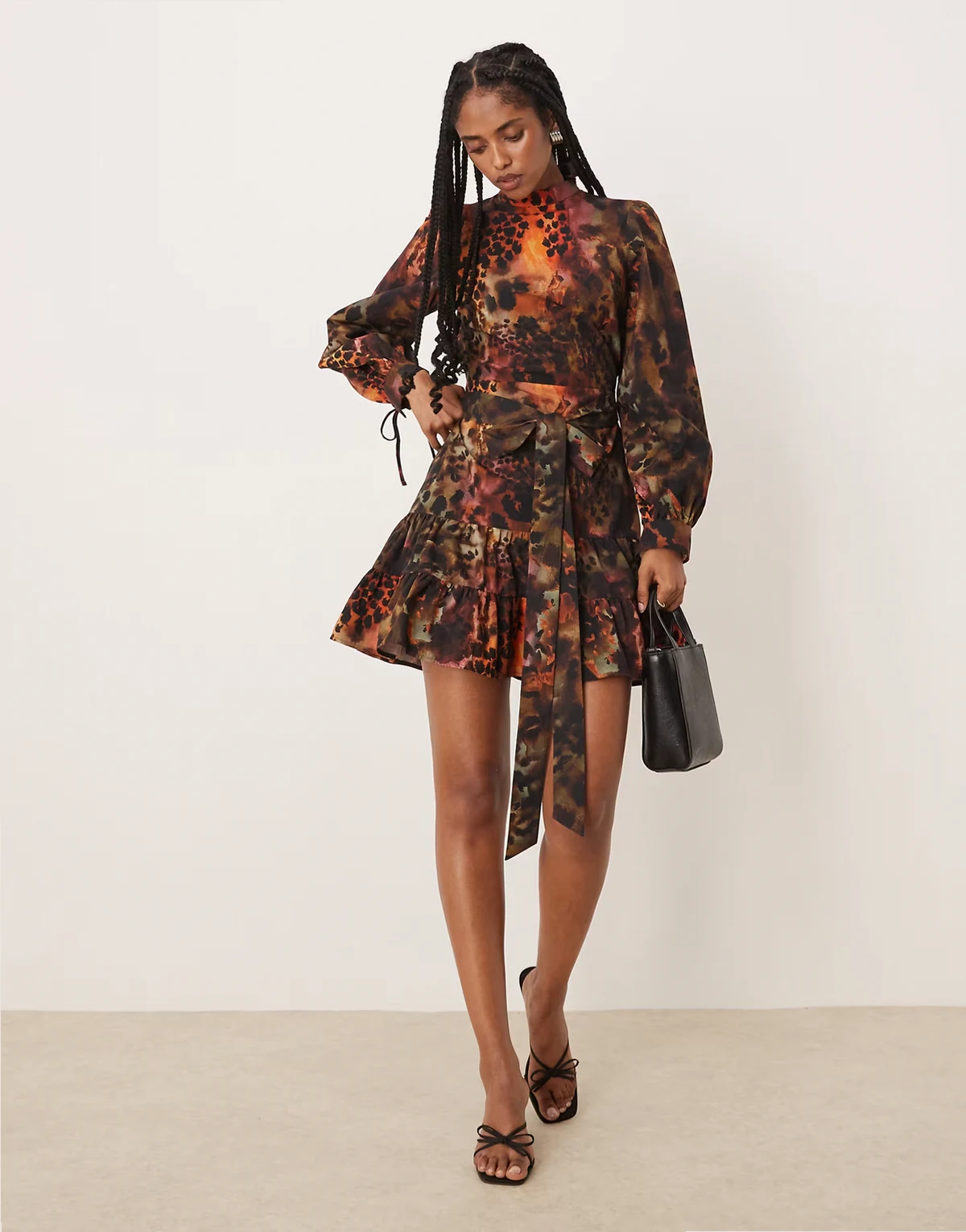 Isabelle Pennington-Edmead Tiger Shell mini dress in shell print