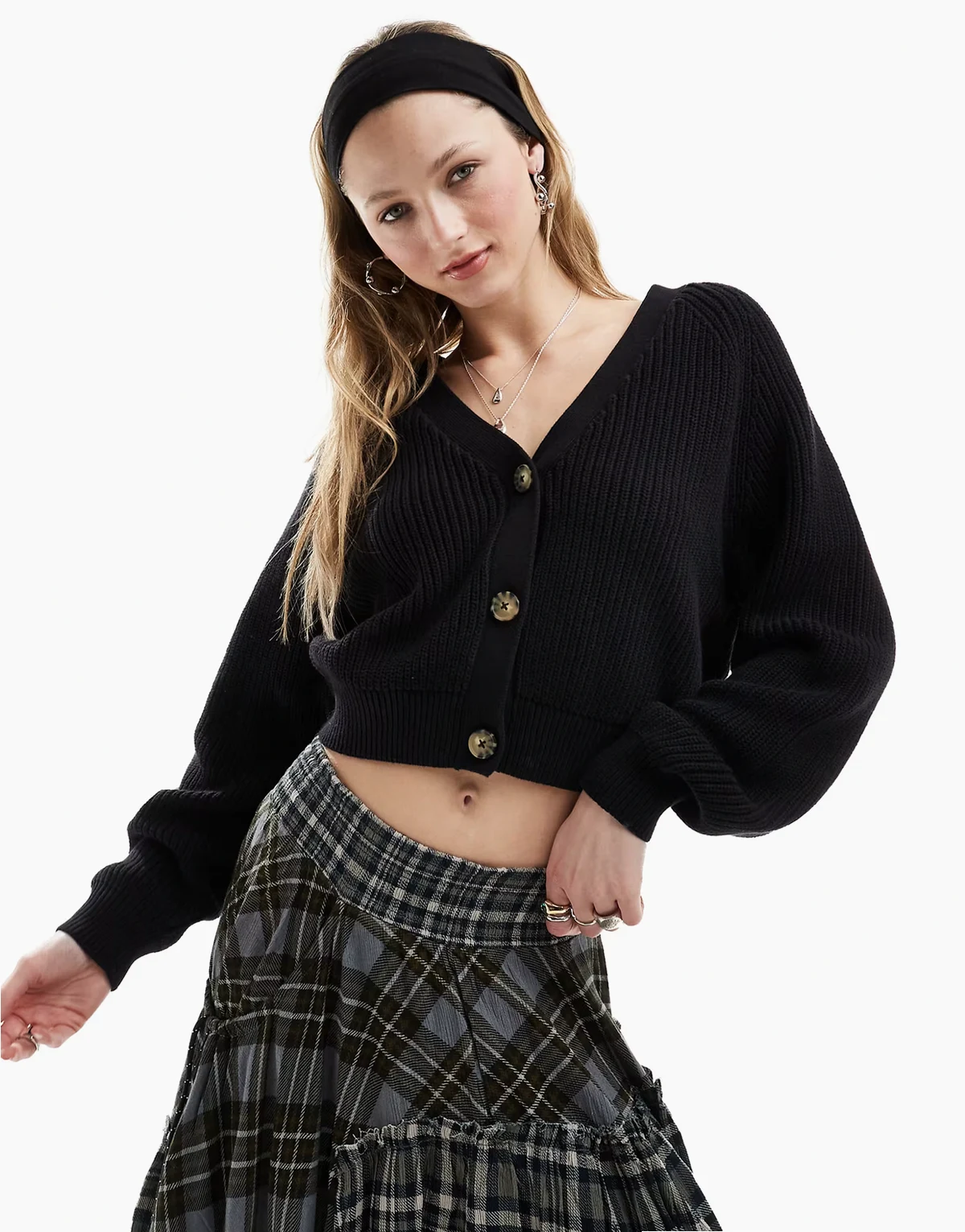 – Strickjacke in Schwarz