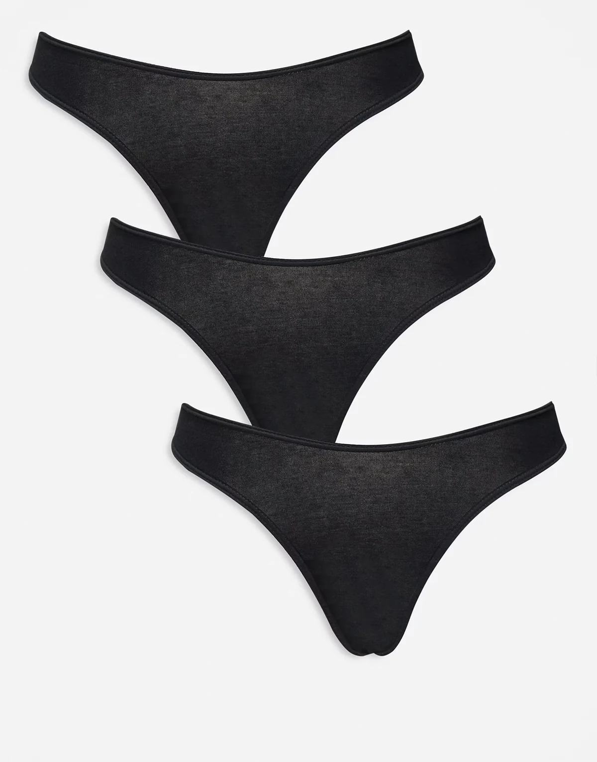 Nellie 3-pack thongs in black