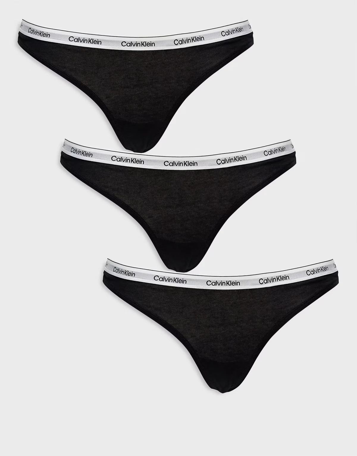 – Modern Logo – 3er-Pack Tangas in Schwarz