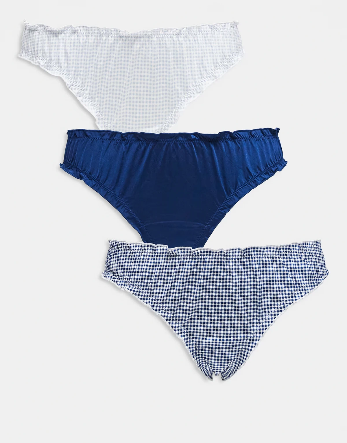 3 pack scrunchie brazilian briefs in blue