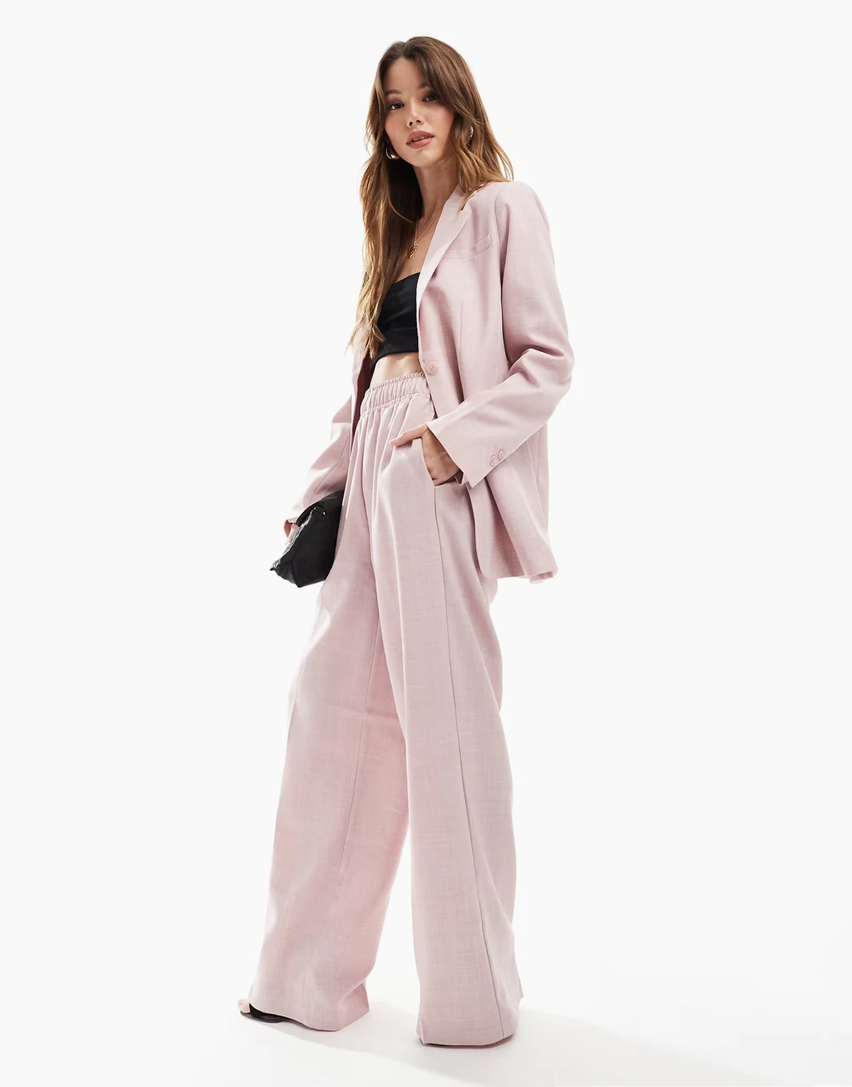 – Schlupfhose in Rosé, Kombiteil